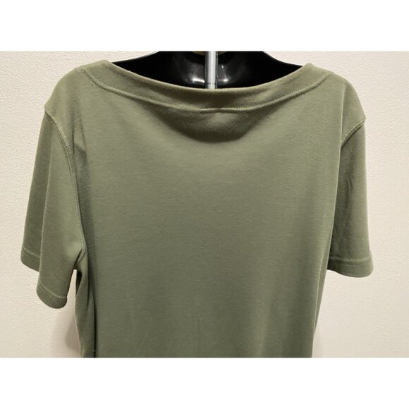 Jaclynn Smith Sport Womens Size Large Top Olive Color Short Sleeve - Picture 10 of 11